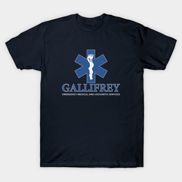 Gallifrey: Emergency Medical and Locksmith Services T-Shirt by TheTofuCube